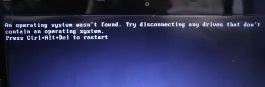 operating system wasn't found