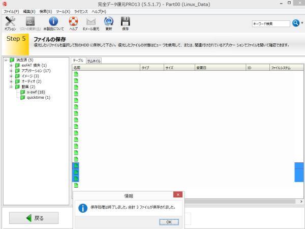 動画データの保存