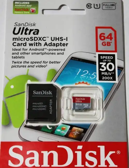 SanDisk製のSDXCメモリーカード