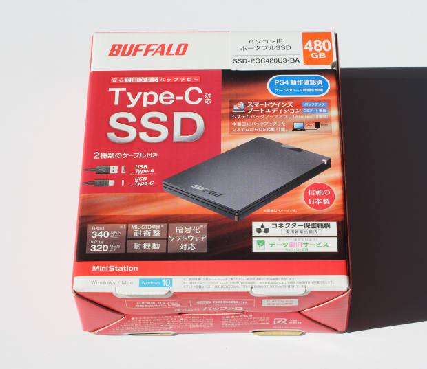 BUFFALOのポータブルSSD