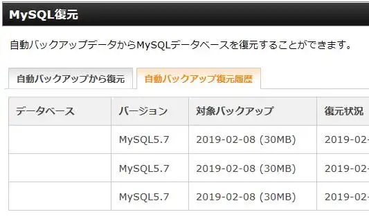 SQLサーバーのデータのバックアップと復元