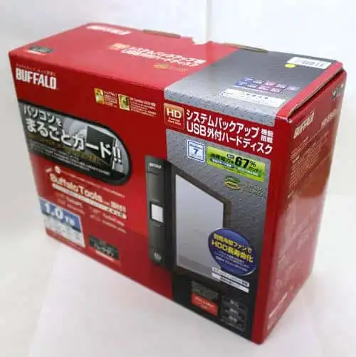 BUFFARO製の外付けハードディスク