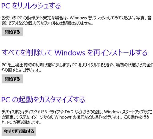 Windows8の設定