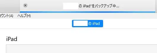 iPadのデータのバックアップ