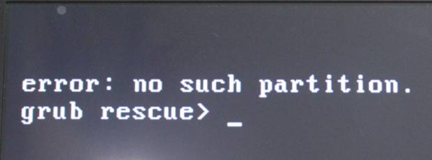 no such partition no such partition