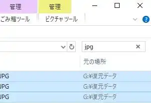 復元したファイル