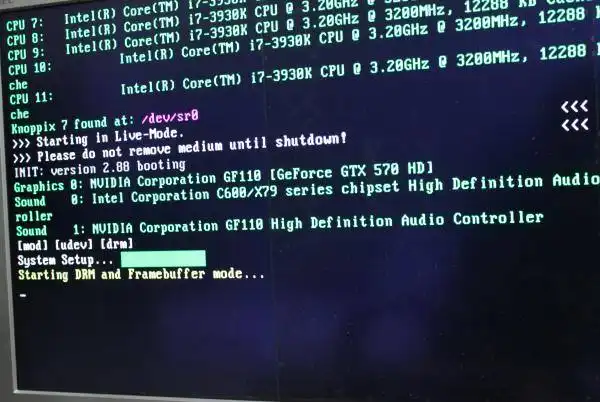 PCのトラブル画面