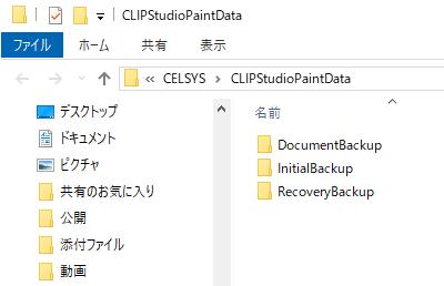 CG画像データのバックアップ用フォルダー