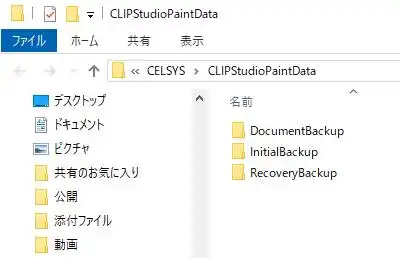 CG画像データのバックアップ用フォルダー