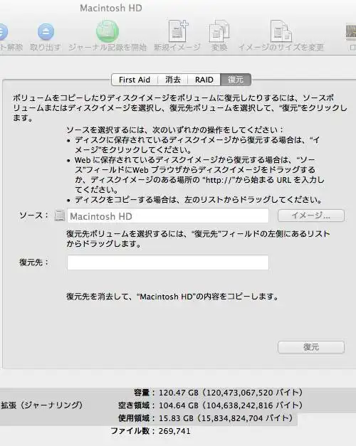 アクセス権の復元