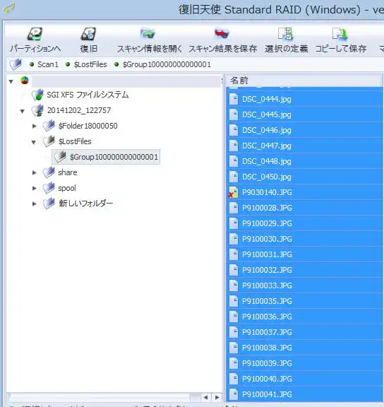 スキャンしたデータ